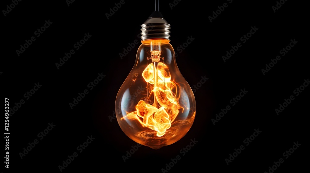 Aufkleber a delicate light bulb shattering midair glowing filaments exposed in dynamic explosion of light and 