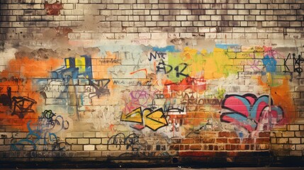 Fototapeta premium industrial beige brick wall