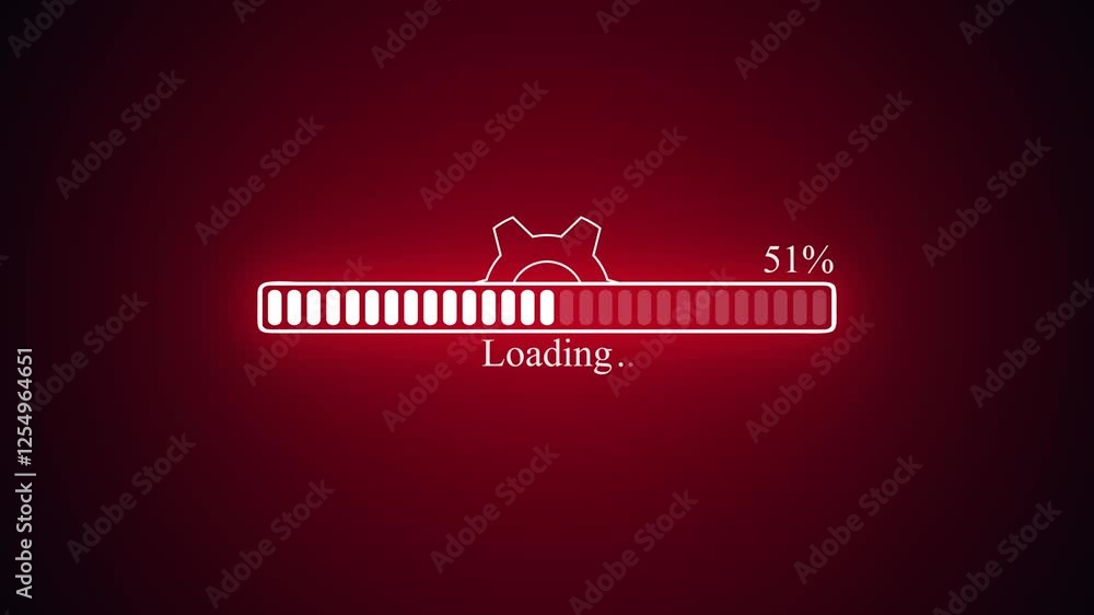 Fototapete loading progress bar animation, colorful and pastel colored loading progress bar animation isolated 