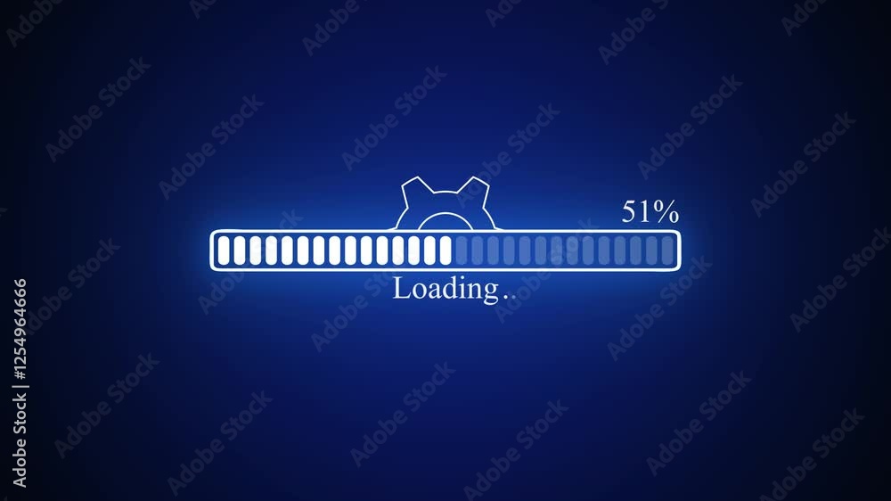 Poster loading progress bar animation, colorful and pastel colored loading progress bar animation isolated 
