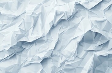 Fototapeta premium White Crumpled Paper Texture Background – Wrinkled Surface with High Contrast Shadows, Minimalist Art, Macro Photography, Monochromatic Abstract Patterns, Sculptural Paper