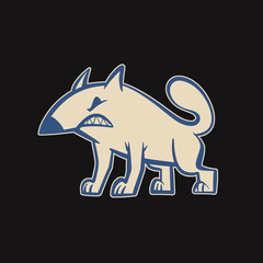 Angry Cartoon Dog - Vector Illustration of a Fierce Canine