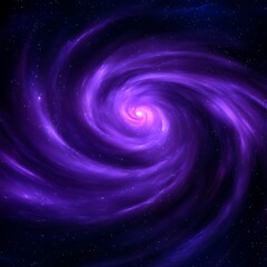 Ethereal Cosmic Swirl Nebula in Purple Hues Revealing Galactic Wonders and Astronomical Phenomenon