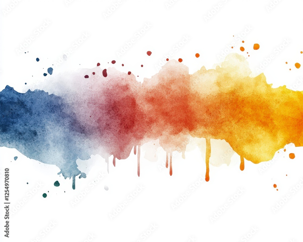 Poster abstract watercolor splash design with vibrant colors and dynamic texture for creative and artistic 