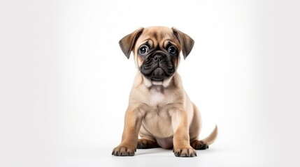 Obraz premium innocence puppy on white background
