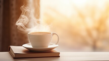 steam coffee cup above