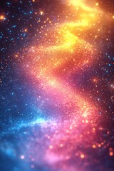 Fototapeta premium Colorful cosmic swirl of stars and light creating a mesmerizing galactic atmosphere