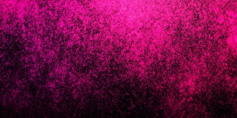 Obraz premium Dark grainy banner with deep magenta-black gradient, glowing noise texture & violet neon glow. Modern, aesthetic, high-res abstract background for posters & designs.