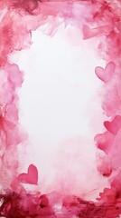 Fototapeta premium Burgundy Pink Heart Frame Background