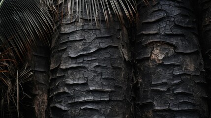 patterns black palm trees