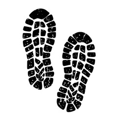 Boot Print Silhouette – Vector Illustration