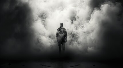 Fototapeta premium mysterious smoke black and white