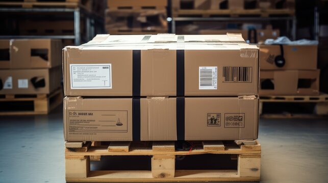 shipment box on a pallet