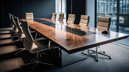 polished boardroom table