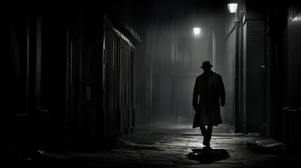 Obraz premium intrigue man black and white