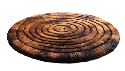 Concentric Wood Rings Transparent background