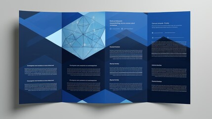 sleek brochure template blue