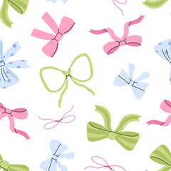 Bow knots seamless pattern