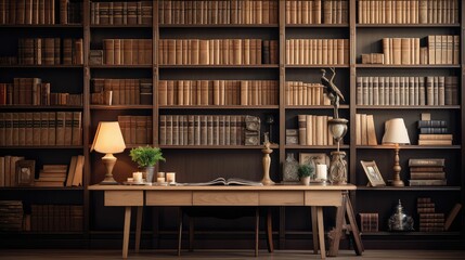 Fototapeta premium shelves bible wood