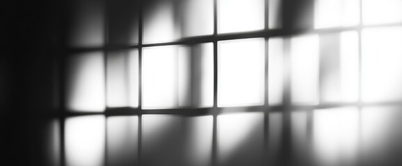Sunlight Grid Shadow Wall Interior Design
