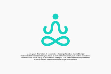 letter a yoga and meditation logo