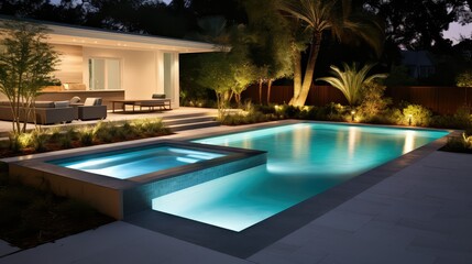 features salt water pool