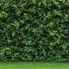 Obraz premium Lush green hedge, grass bottom, nature wall, garden backdrop, design texture