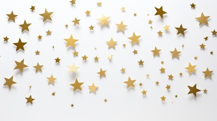 Obraz premium creativity white background gold stars