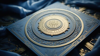 prestige blue and gold certificate