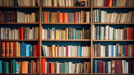 novels books on a shelf