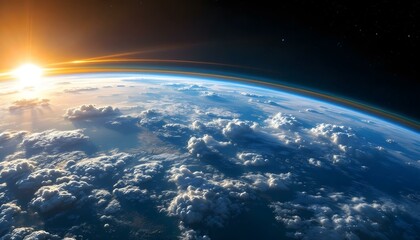 Fototapeta premium Cinematic shot of planet earth globe clouds and space background 8K resolution