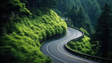 trees close up road