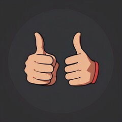 thumb up, the best.