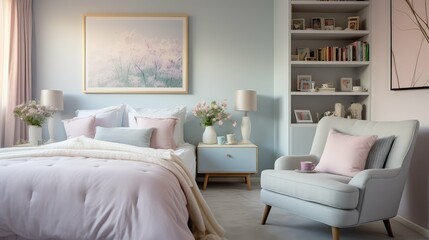 pastel family home interior