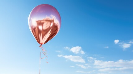 Fototapeta premium sky balloons rose gold