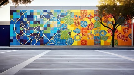 patterns parking lot wall