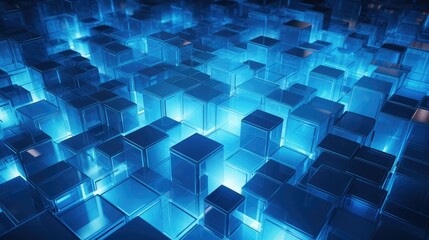 digital blue squares background