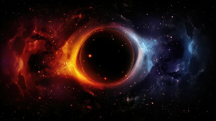 Obraz premium cosmos nebula black hole