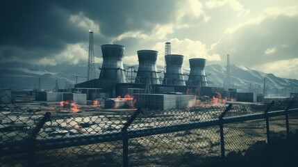 Obraz premium energy nuclear plant