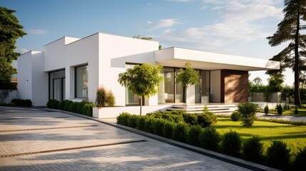 Fototapeta premium modern stucco house