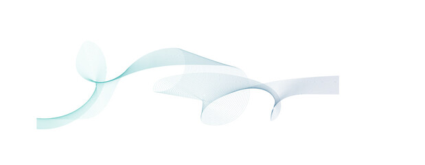 Smooth flowing dynamic wave lines isolated on white background. Technology, digital, communication, science, music concept vector background illustration