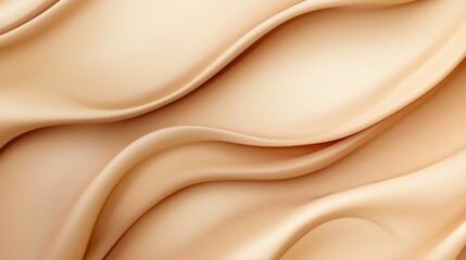 Smooth fabric creates an elegant flow in soft beige tones for artistic design inspiration, Mocha Mousse trend color