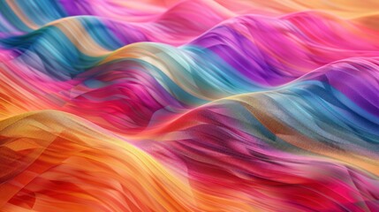 Fototapeta premium Abstract colorful wavy background. 3d illustration.