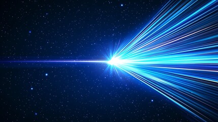 Futuristic Light Rays of Technological Advancement and Digital Innovation in Space