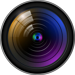 Camera photo lens, 3d icon.