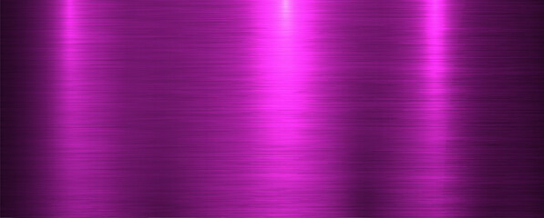 Brushed metal texture background, purple shiny lustrous metallic 3d background.