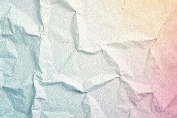 Obraz premium Wrinkled white paper poster close-up; texture evident Old, worn look , blank, wrinkled paper