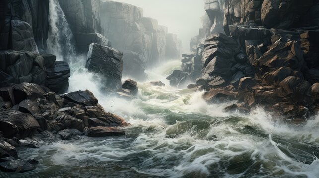 power water on rocks