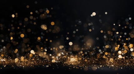 sparkle black and gold lights background