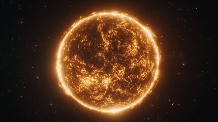 Obraz premium Giant Star Radiating Intense Heat and Light in the Vast Expanse of Space Exploration Discovery